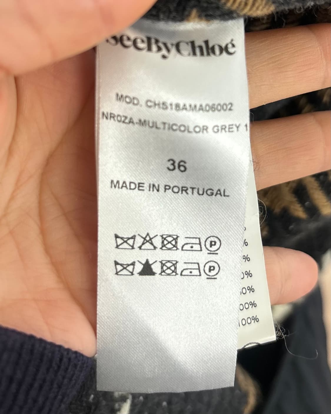 씨바이끌로에 배색 패딩 코트 상품이미지8