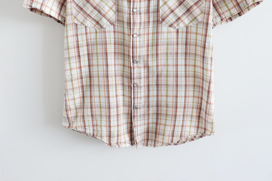 vintage check western shirt 상품이미지5