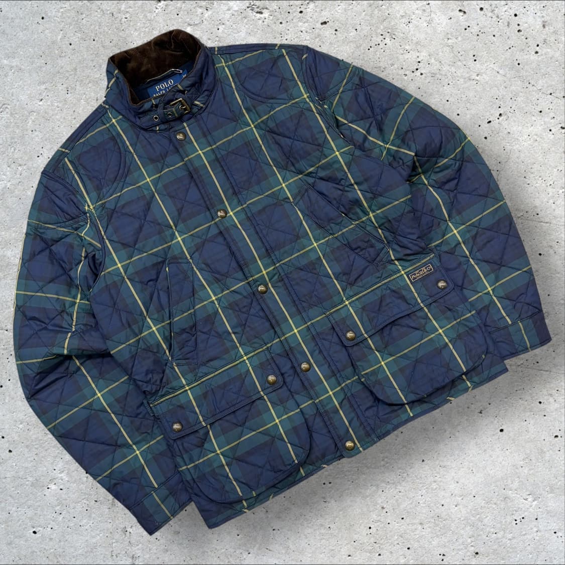 [L] 폴로 랄프로렌 블랙와치 체크 퀼팅 자켓 B496 상품이미지1