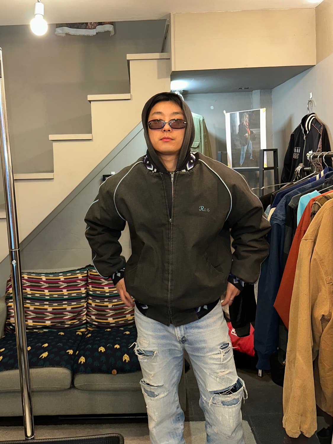 90’s American Aztec blanket work jacket 상품이미지1