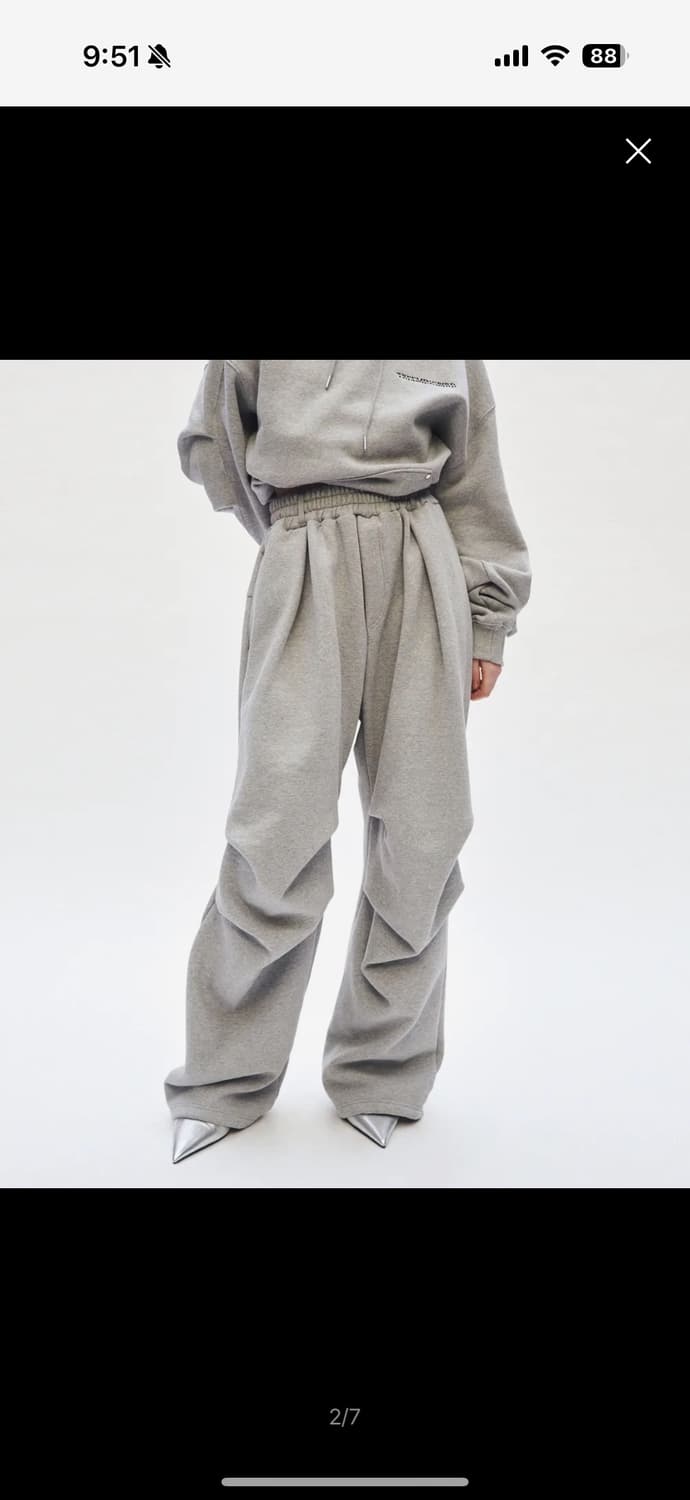 트리밍버드 Rivet Sweat Set-up Pants 그레이  상품이미지1