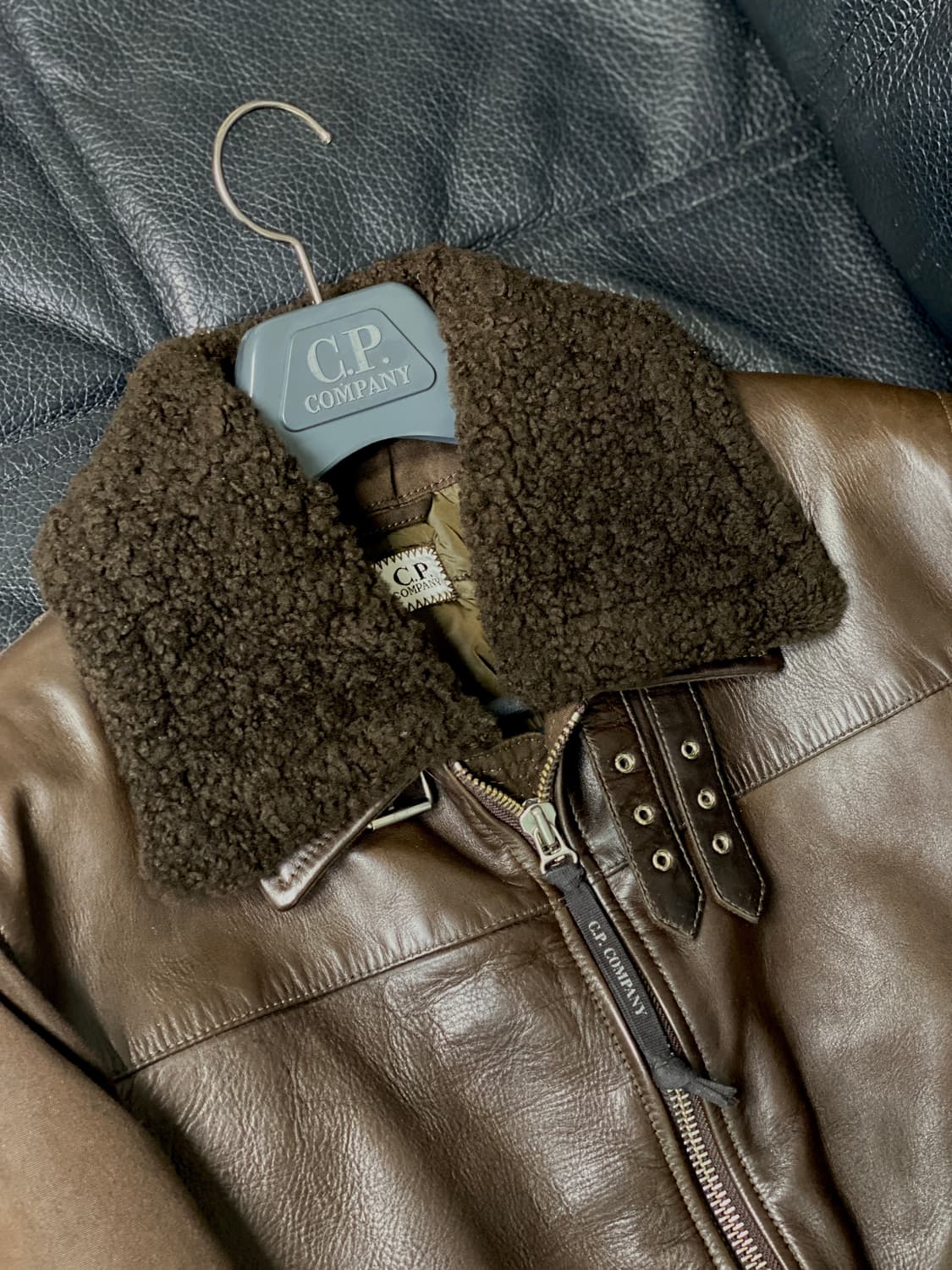  시피컴퍼니 가죽 항공 점퍼(안감 패딩) 105 사이즈 상품이미지7