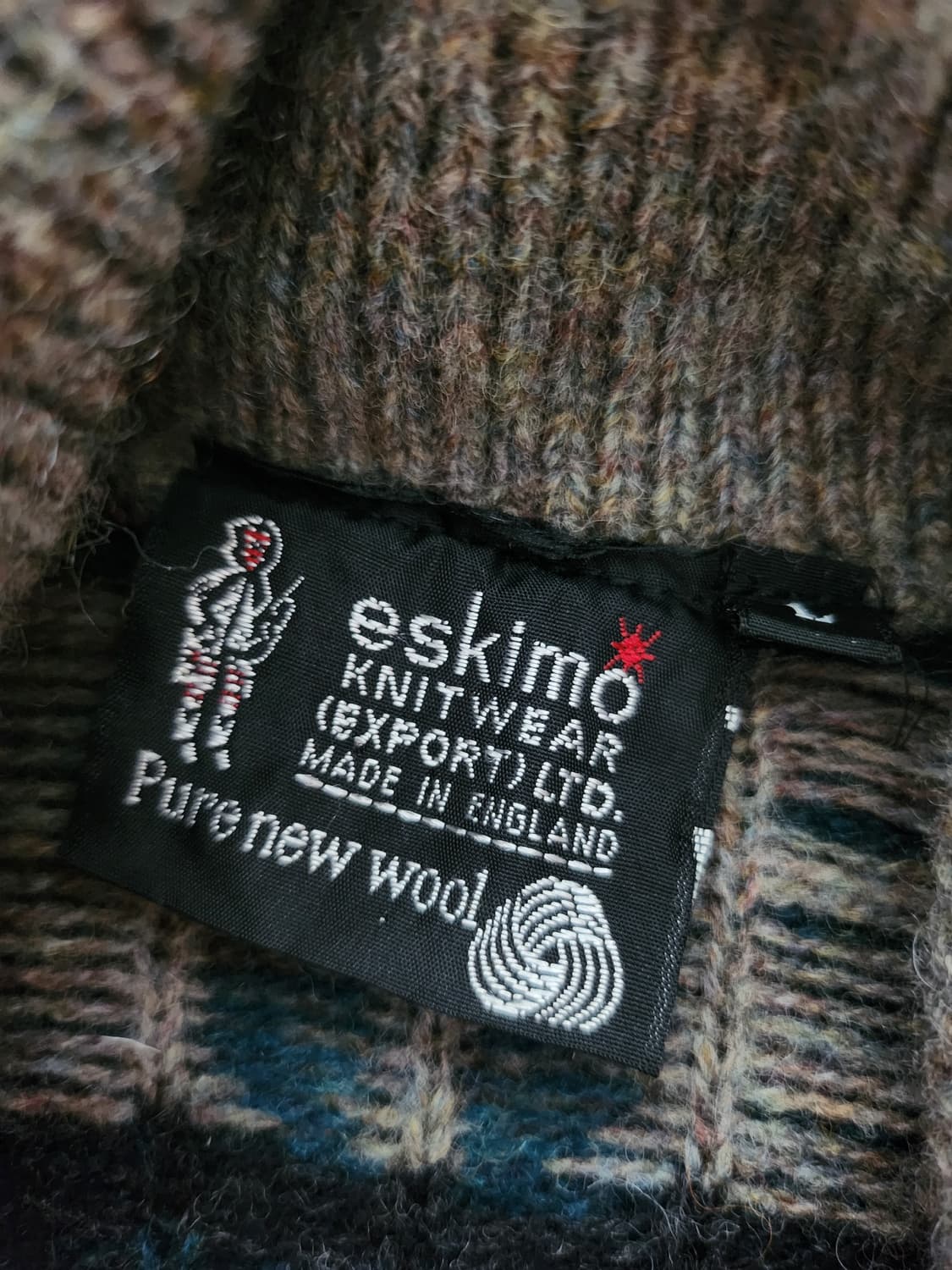 Eskimo 숄카라 패턴 가디건 L 상품이미지5