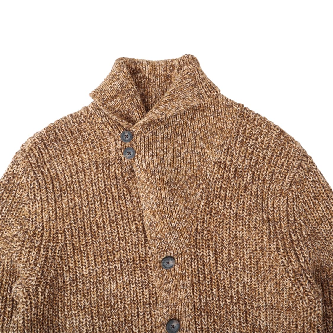 데님앤서플라이 카멜 베이지 숄카라 니트 가디건 상품이미지2