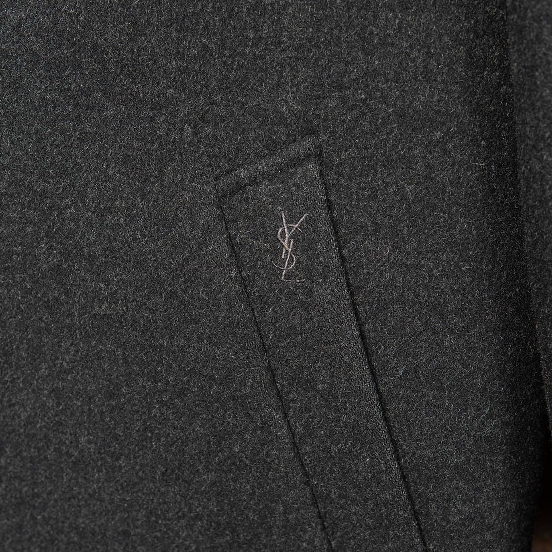 [오버95] 90s  YSL 입생로랑 뿌르옴므 울 캐시미어 하프코트  상품이미지6