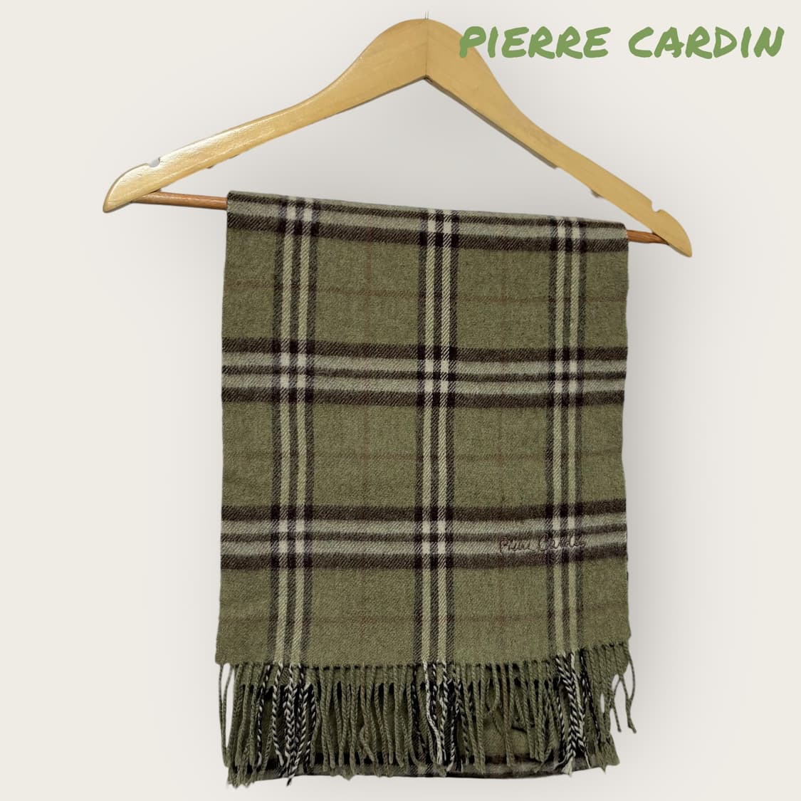 피에르가르뎅 체크 캐시미어 머플러 목도리 상품이미지1