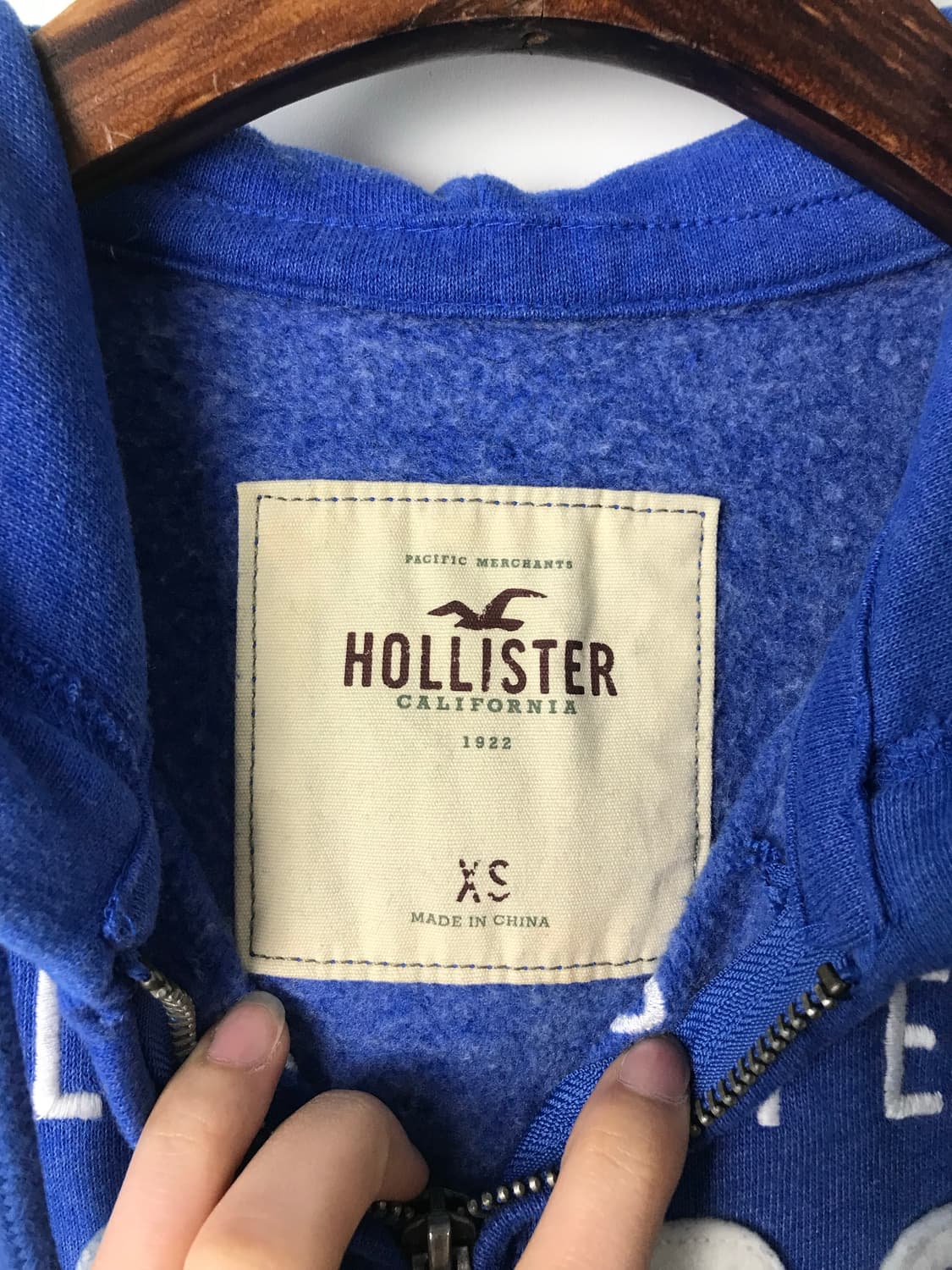 홀리스터 y2k 와투케 블루 딱붙 후드집업 상품이미지6