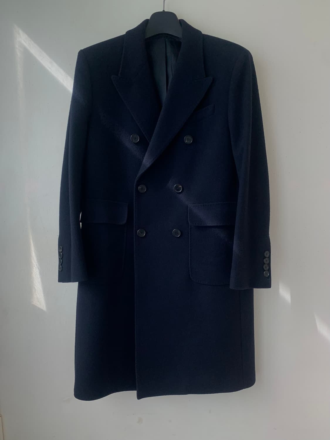 커스텀멜로우 더블코트 다크네이비 상품이미지1