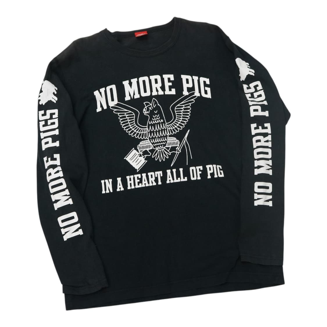 스튜디오 다치산 빈티지 NO MORE PIG 그래픽 롱 슬리브 (M) 상품이미지1