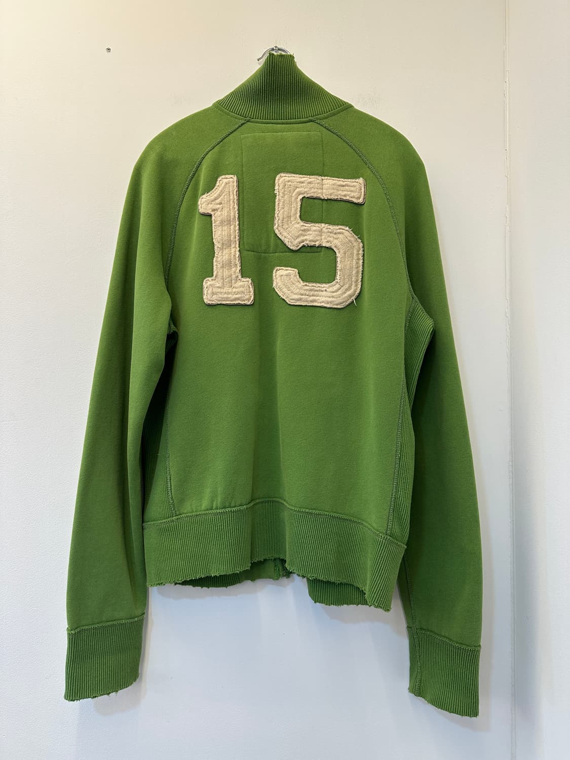 M) 아베크롬비 희귀 빈티지 그린 기모 집업 져지 머슬핏 상품이미지2