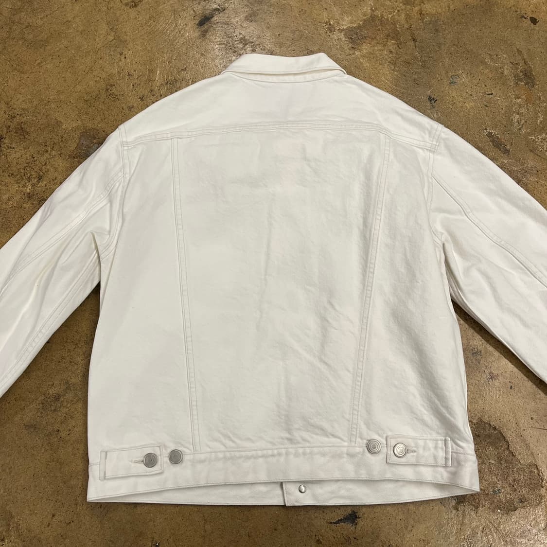 [정품/M] 올리브드랩서비스 화이트 코튼 자켓 b18 상품이미지4