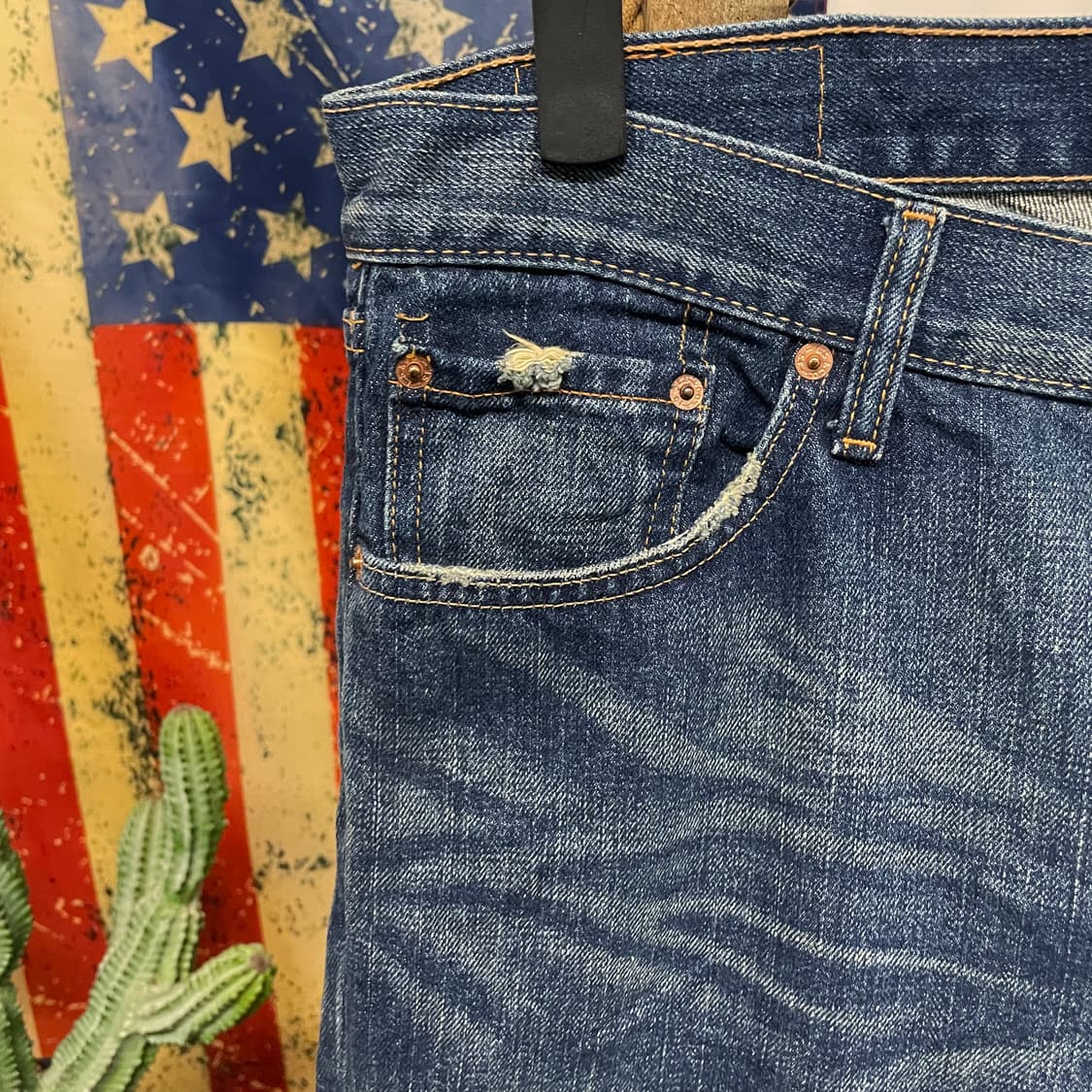00s 리바이스 552 재팬 라인 워시드 스트레이트 데님 팬츠 상품이미지5