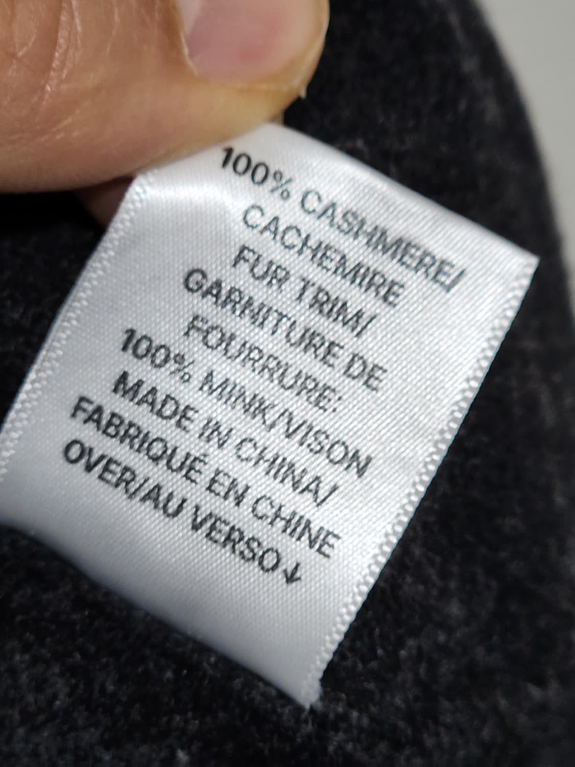 (XL) 반폴라 캐시미어 니트 차콜 무지 반목 스웨터  상품이미지4