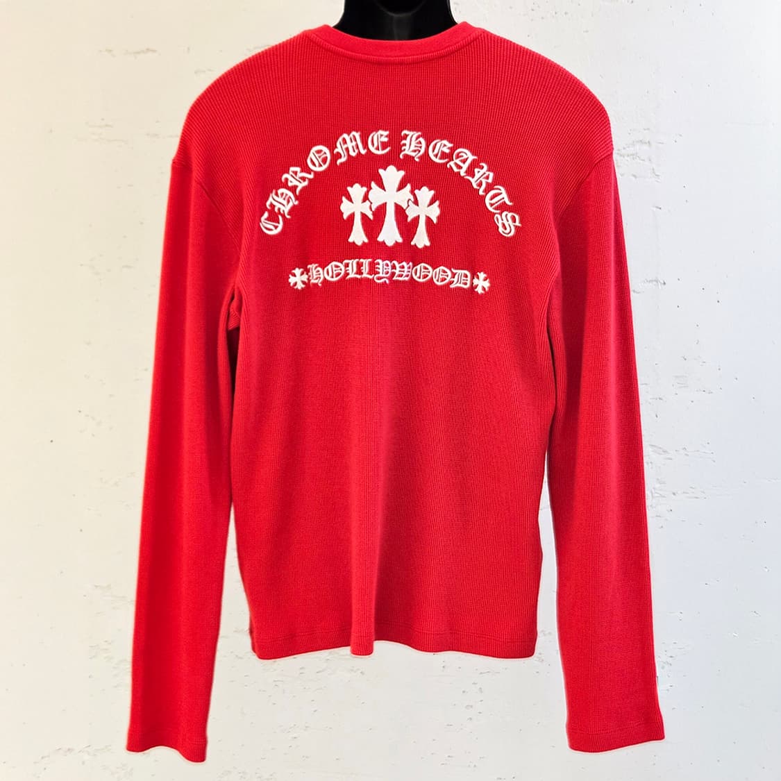 [L] 크롬하츠 와플 헨리넥 레드 B1213C122 상품이미지1