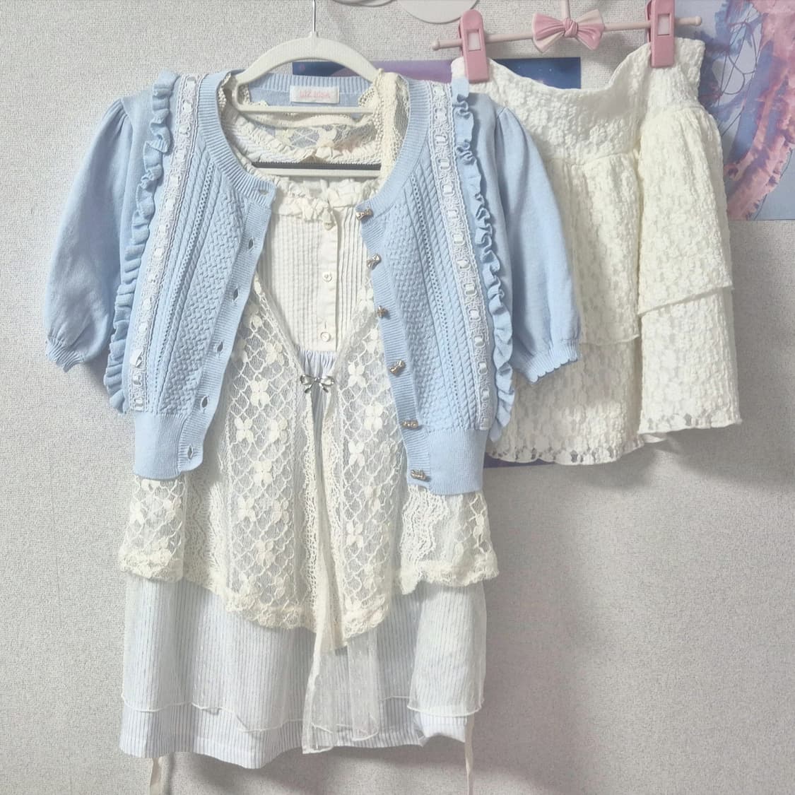 리즈리사 가디건 여름 셋업 코디 세트 4구성 모리걸 히메갸루 상품이미지7