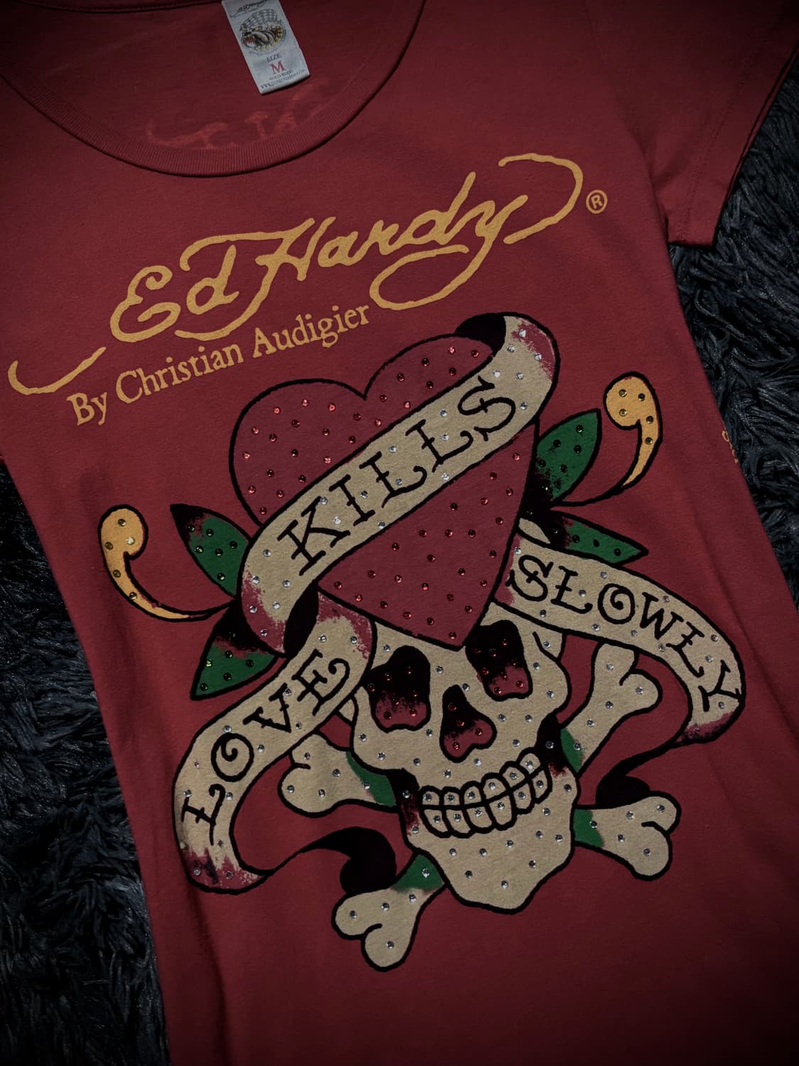 Ed Hardy 레드 스컬 큐빅 반팔 티셔츠 상품이미지5