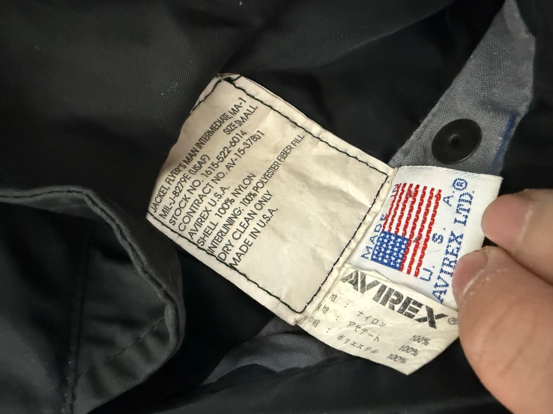 아비렉스 블랙 MA-1 항공 점퍼 상품이미지2