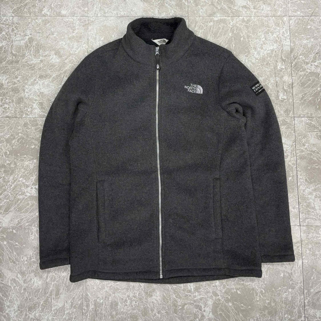 노스페이스 준신형 그레이 플리스 자켓 후리스 희귀져지(M) 상품이미지2