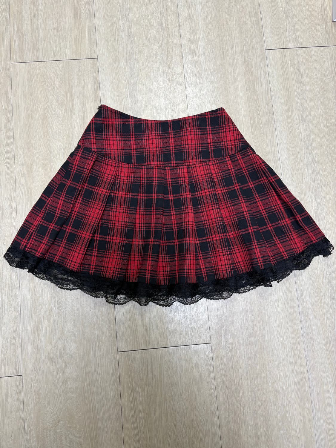 나나 체크 스커트 상품이미지1