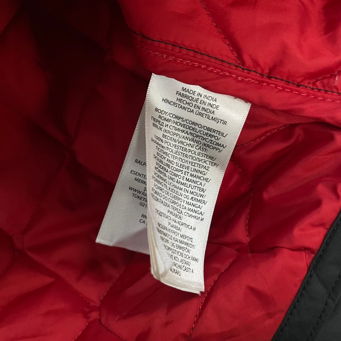 폴로 랄프로렌 다이아몬드 퀄팅 자켓 블랙 상품이미지5