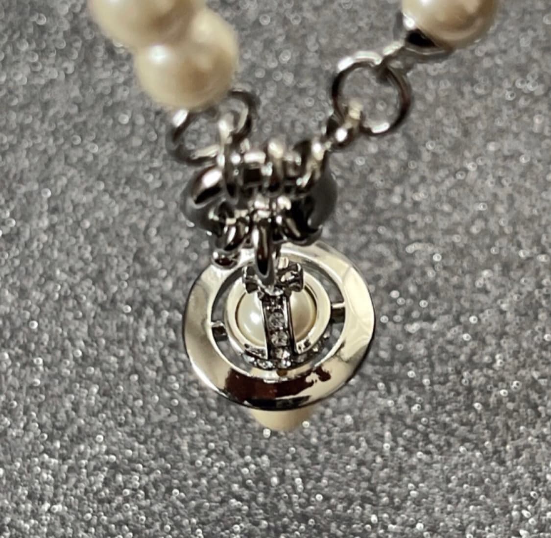 비비안웨스트우드 아카이브 진주 펄 레인드랍 orb 초커 목걸이 상품이미지4