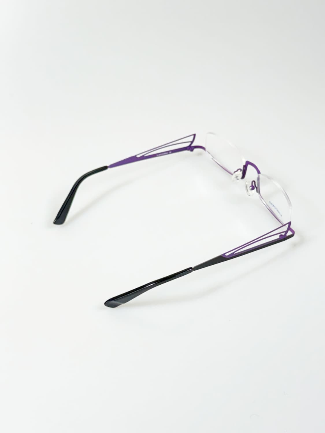 90s KARAYOKKO 와이드 스퀘어 언더림 빈티지 안경 상품이미지4