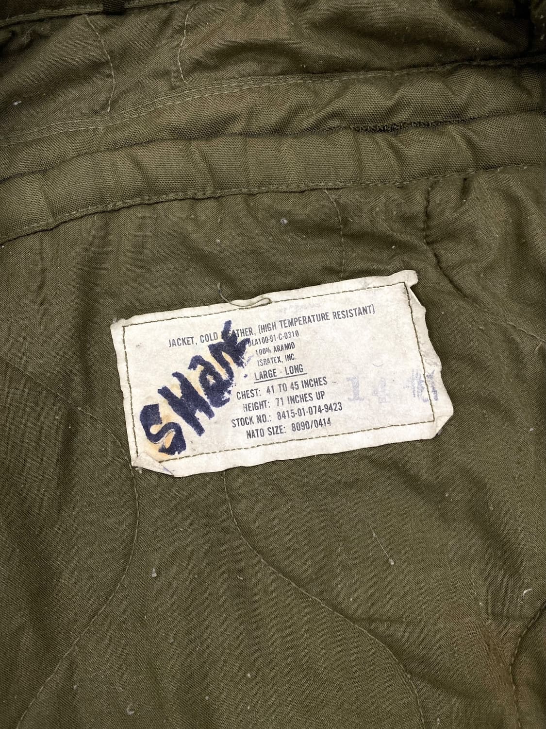 U.S. Army CVC 콜드 파카 탱커 자켓 상품이미지10