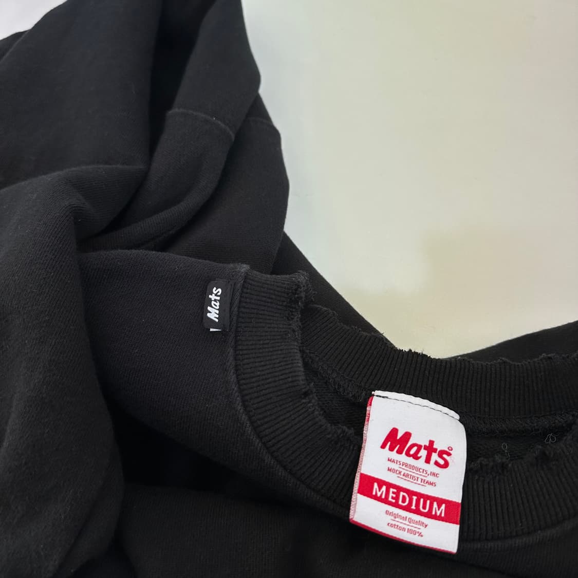 FREE MATS 블랙 데미지 디스 오버핏 맨투맨 상품이미지2