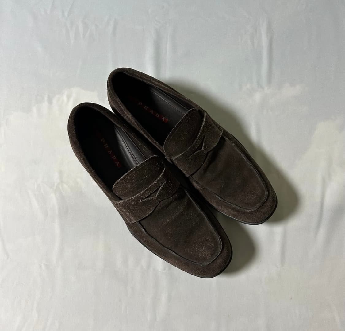 Prada sports suede dark brown loafers 상품이미지2