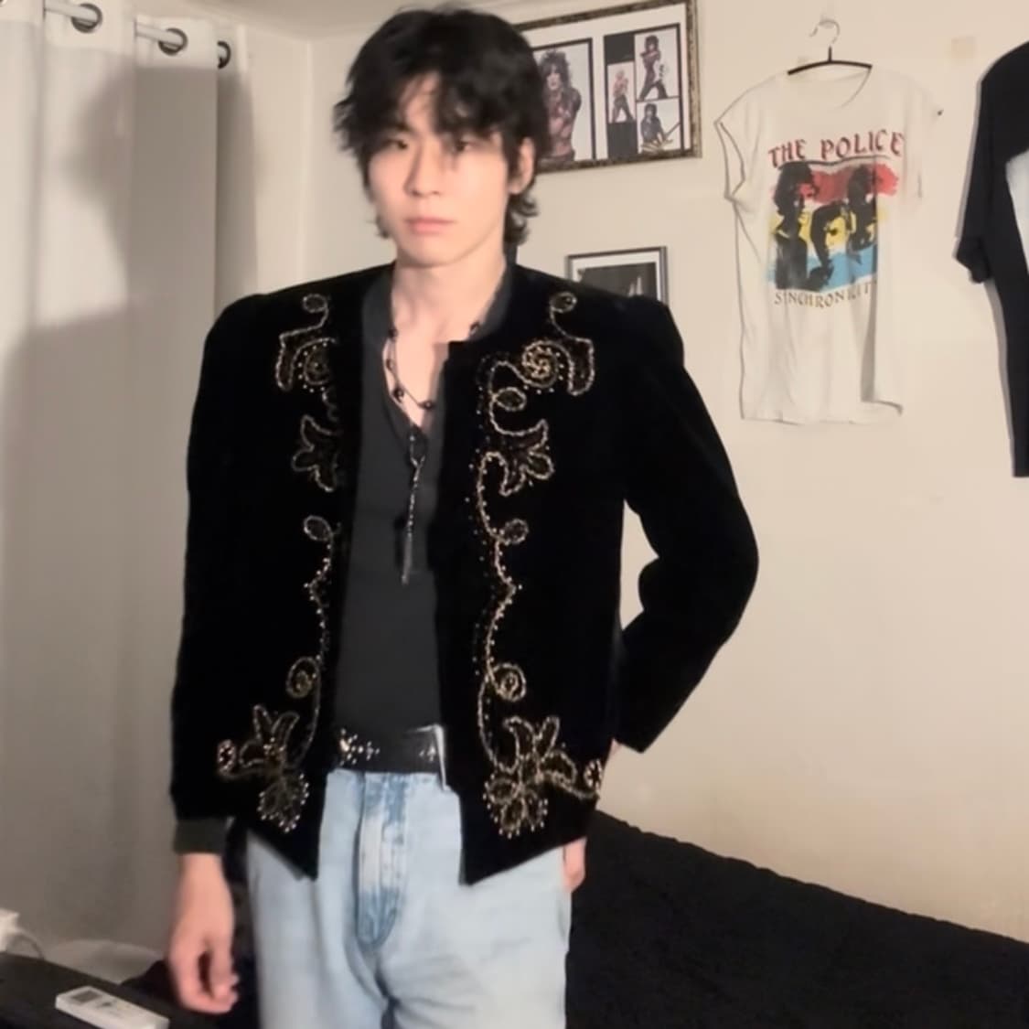 벨벳 블레이저 자켓 나폴레옹 상품이미지1