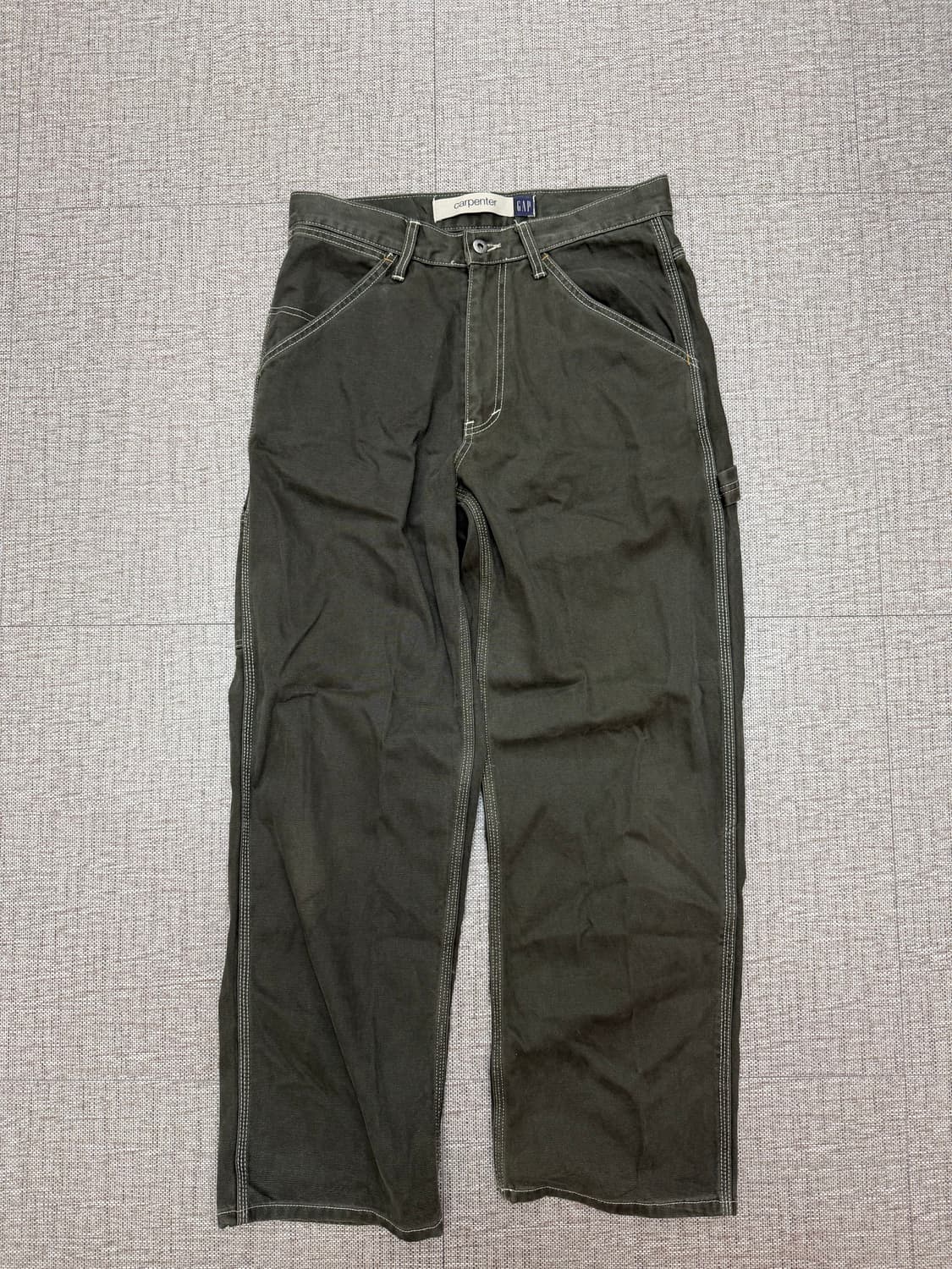 GAP 갭 00s JPN 빈티지 데님 카펜터 팬츠 카키 상품이미지3