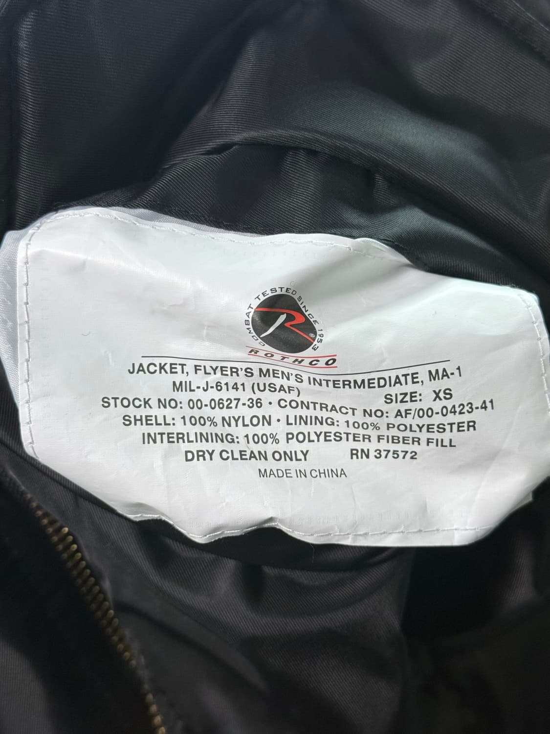 로스코 항공점퍼 블루종 봄버 블랙 XS 리버시블 ma1 ma-1 플라이트 상품이미지8