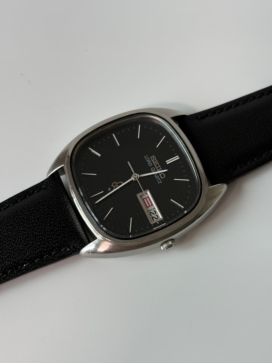 1980s Dark Navy Texture Dial Lord Quartz 상품이미지3