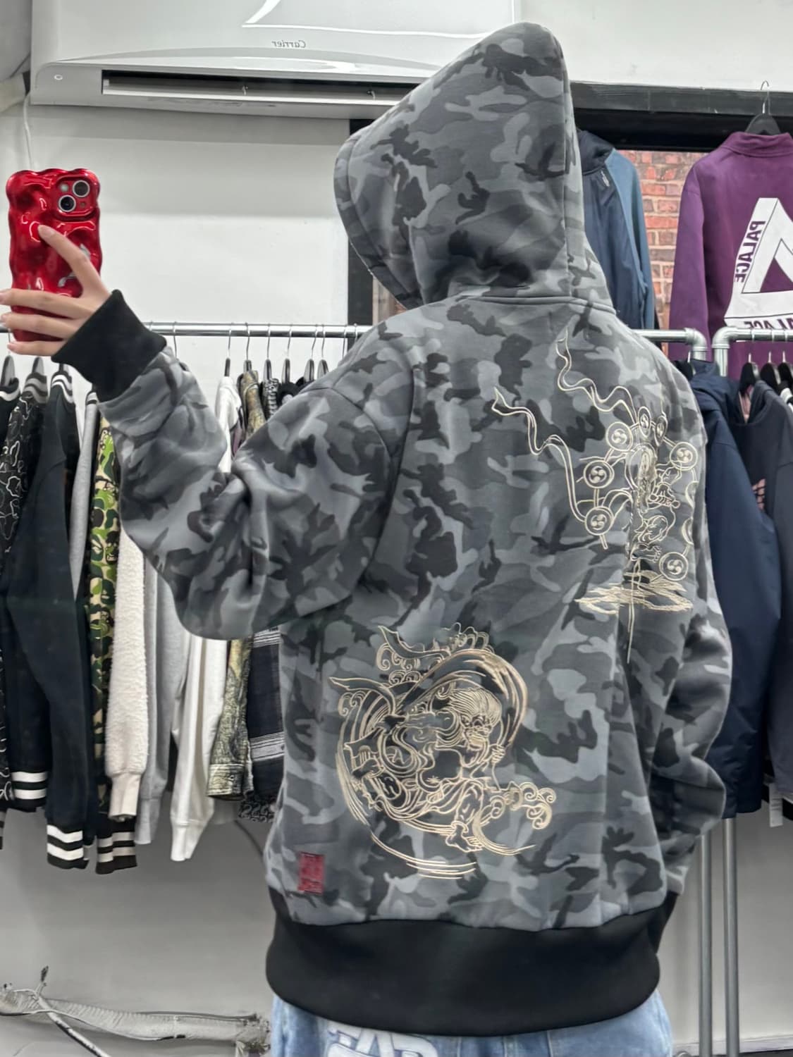 카라쿠리 타마시 오리엔탈 카모 후드집업 상품이미지2