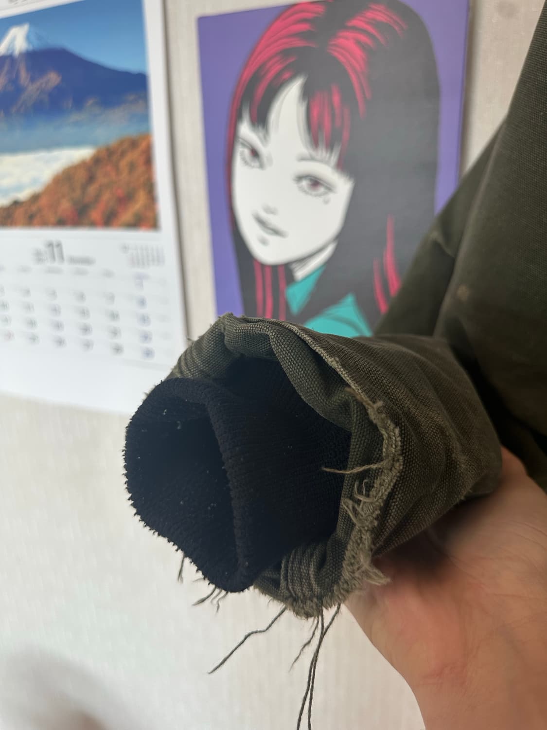 칼하트(?) 워크 자켓 데님 그린 상품이미지5