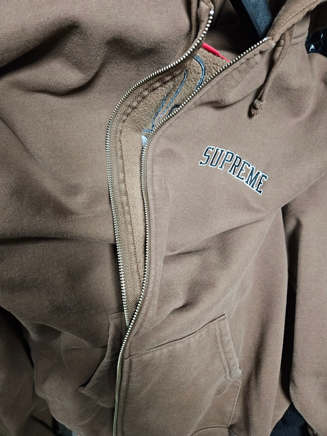 슈프림 도우보이 후드 집업 브라운 XL 상품이미지2