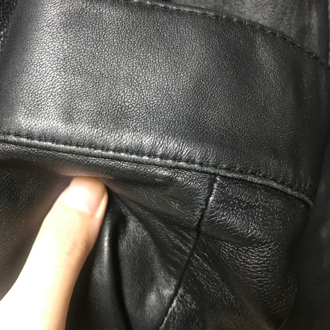 OX STUDIOS 램스킨 자켓 46사이즈 오버핏 싱글 라이더 가죽 자켓 상품이미지7