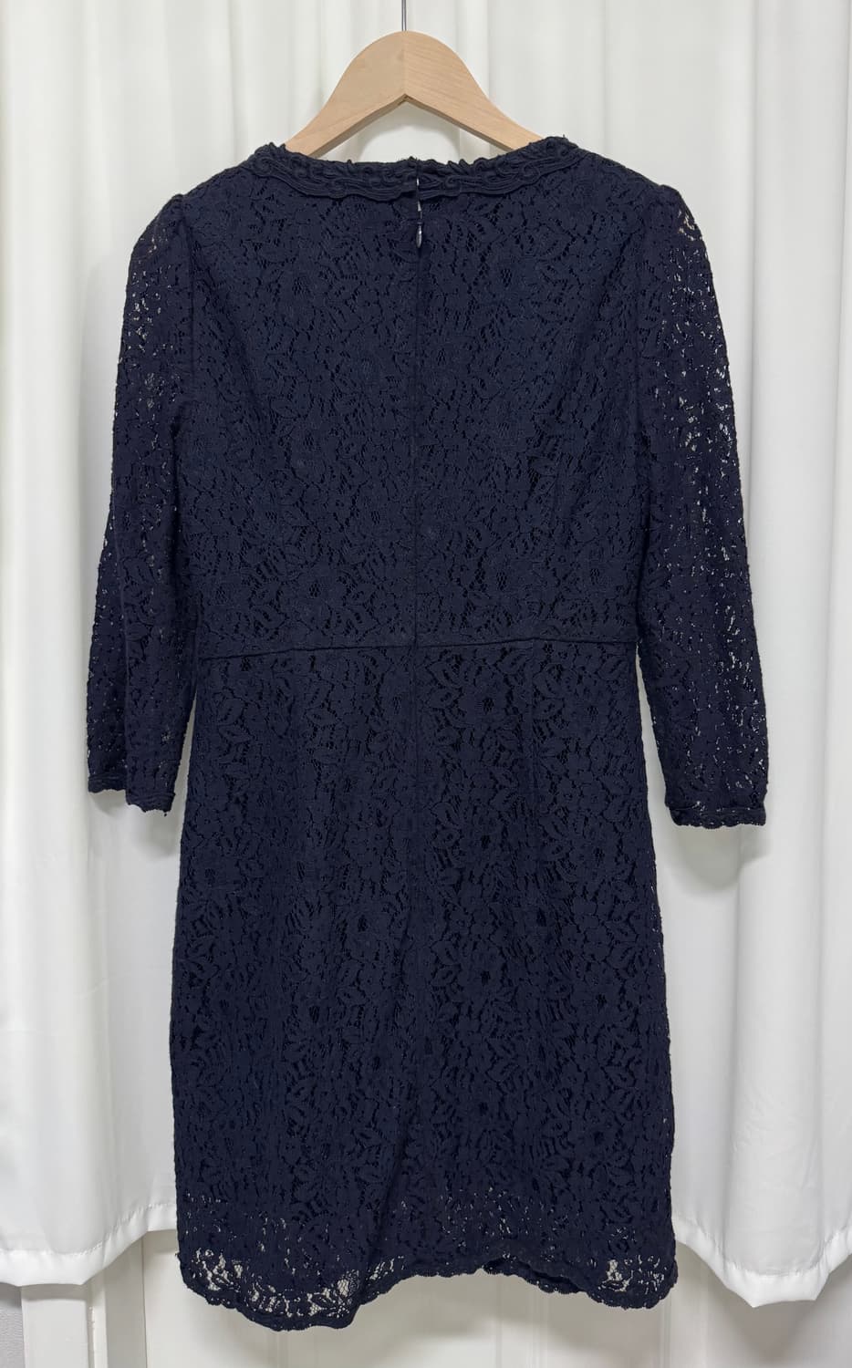 로엠 ROEM 레이스 원피스 네이비 상품이미지3