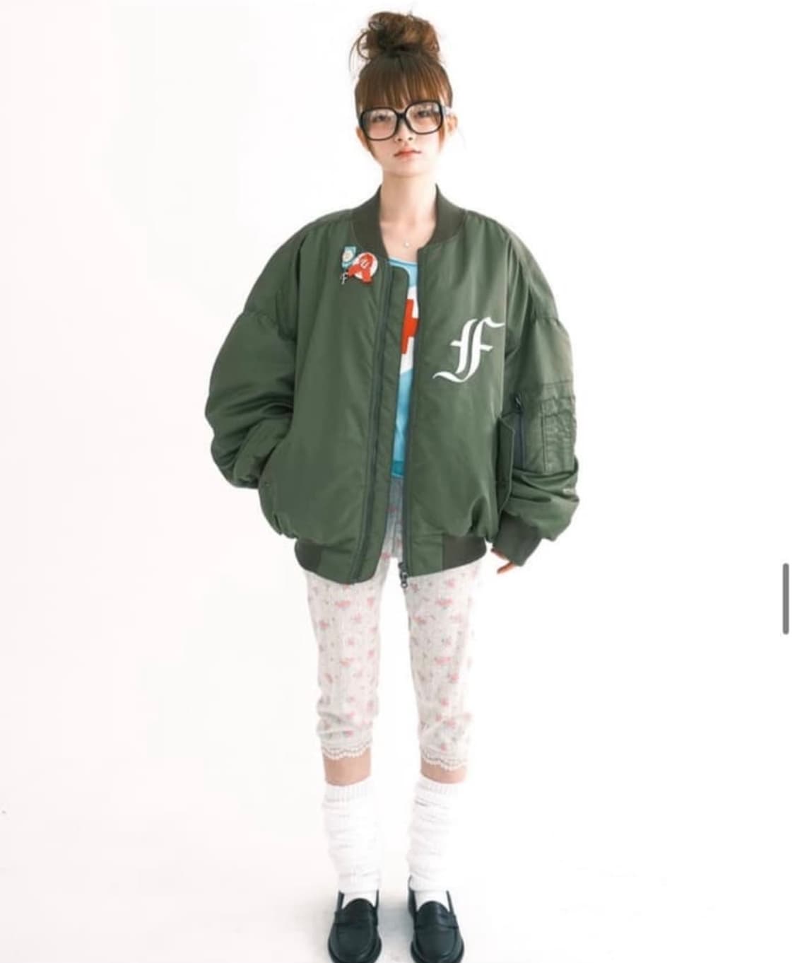 샵페어리 봄버 자켓 카키 상품이미지1