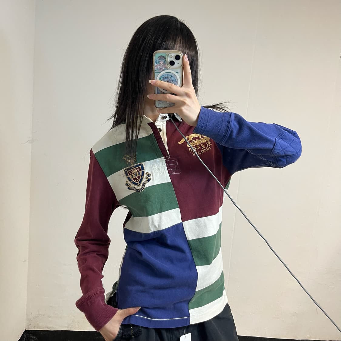 Polo 90s Pennant Hunting Logo Rugby tee 상품이미지2