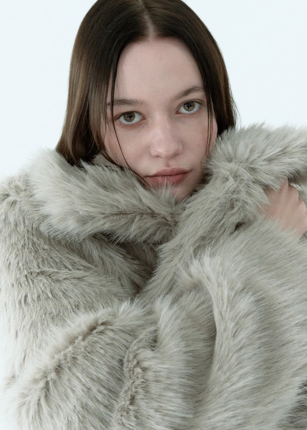 hwi 휘 포그 퍼자켓 라이트그레이 FOG FUR JACKET 상품이미지2