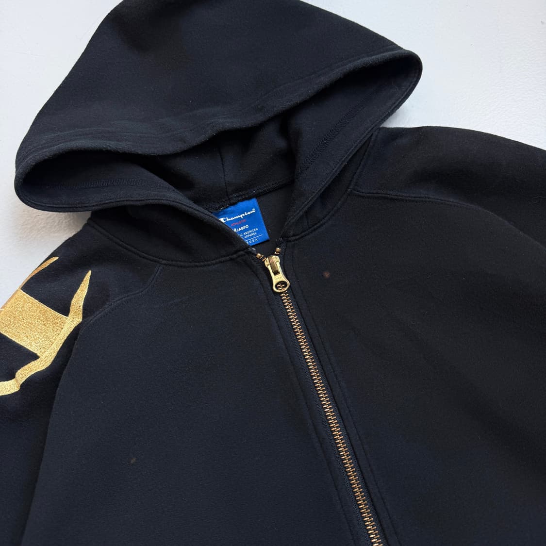 챔피온 제팬 올드스쿨 후드집업 블랙 상품이미지3