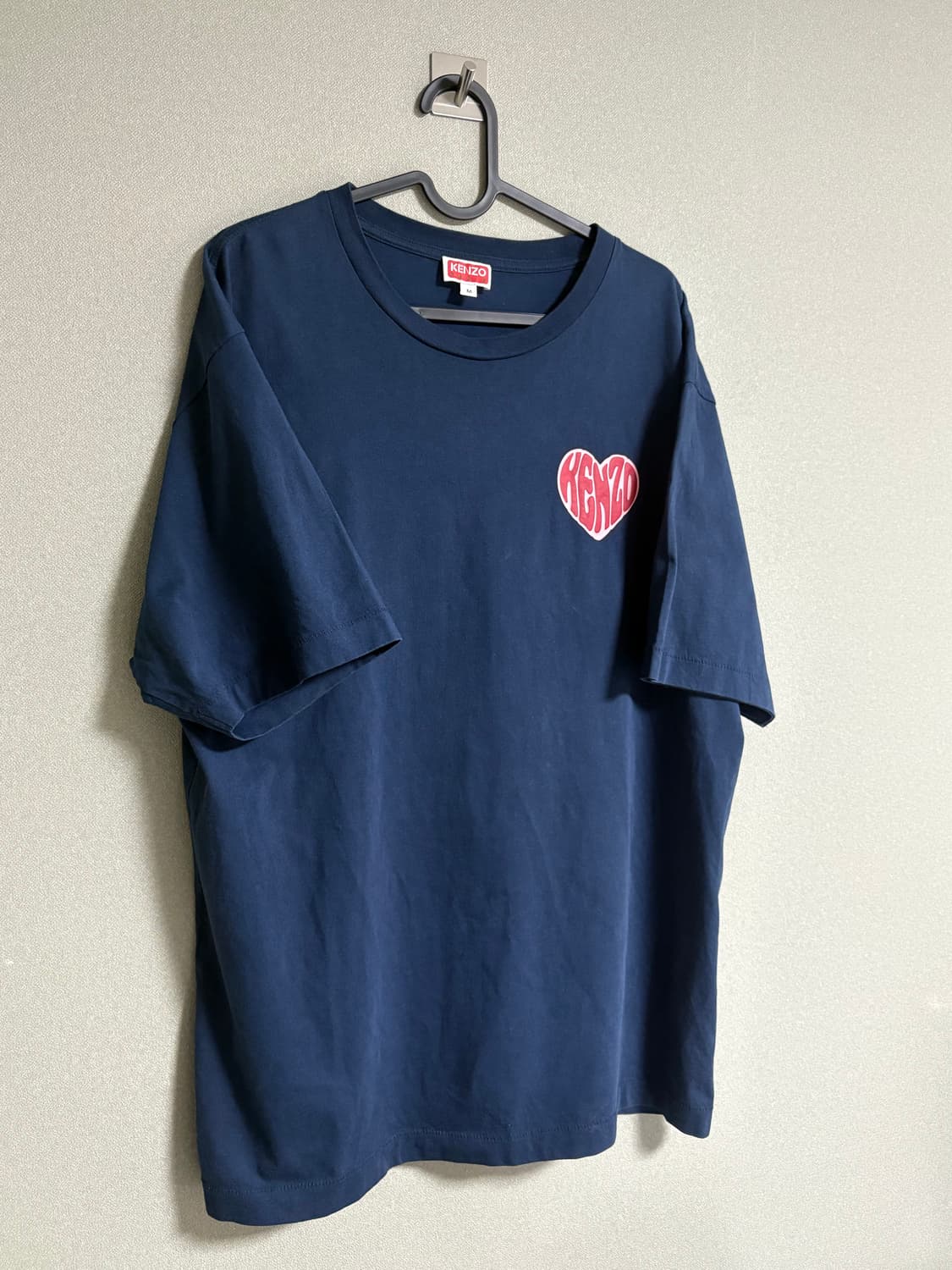 겐조 하트 오버사이즈 티셔츠 미드나잇 블루 상품이미지1