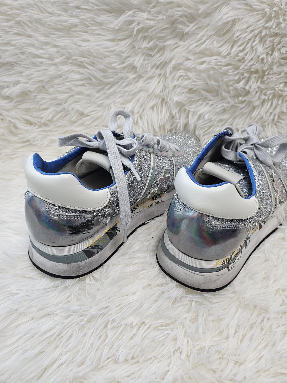 프리미아타 여성 실버 글리터 스니커즈 38 상품이미지3