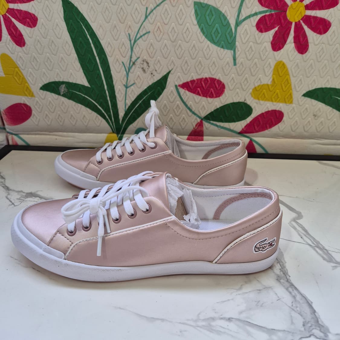 라코스테 핑크 베이지 여성 스니커즈 운동화225 상품이미지2