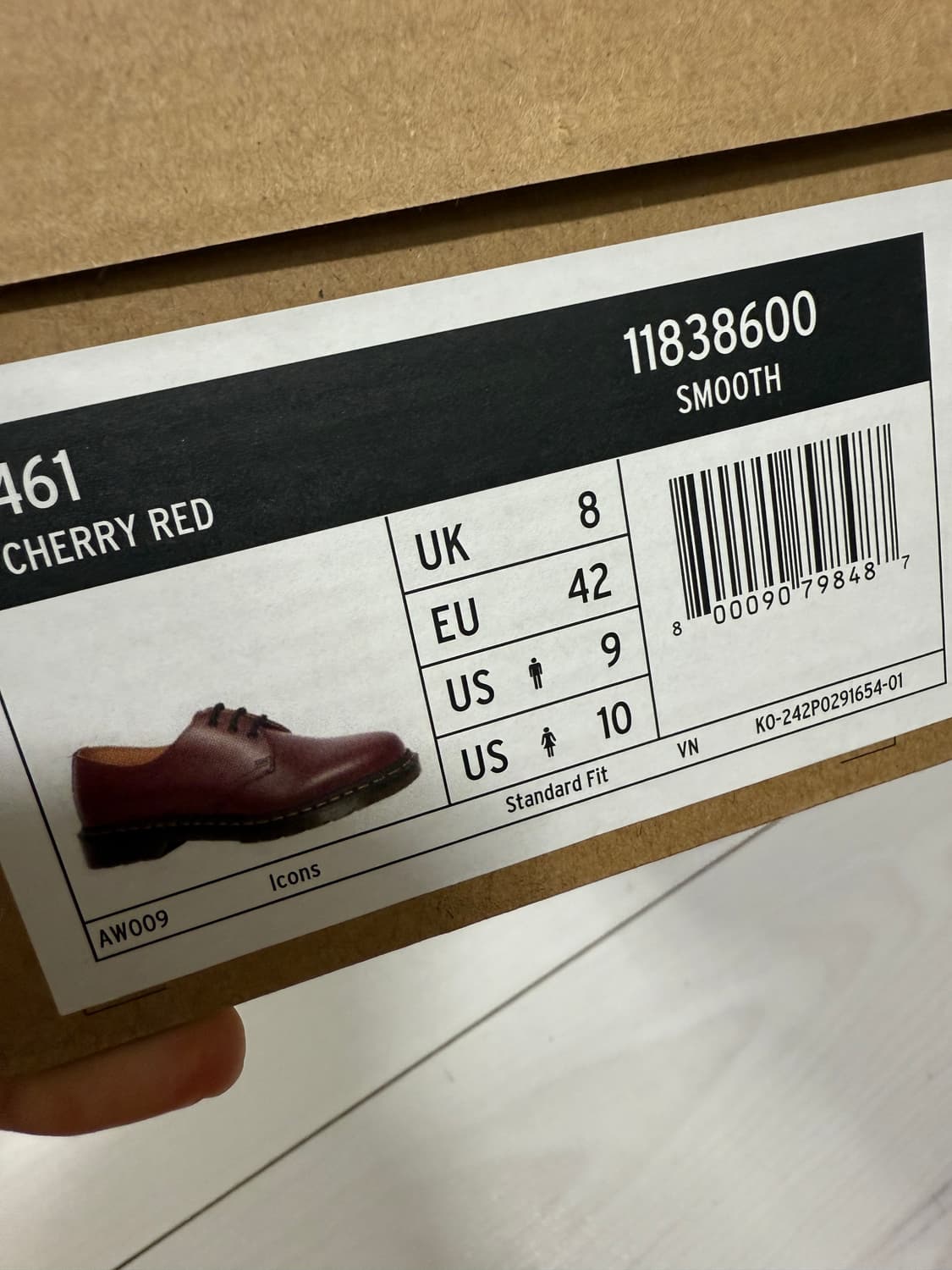 닥터마틴 1461 체리레드 270 판매 상품이미지6