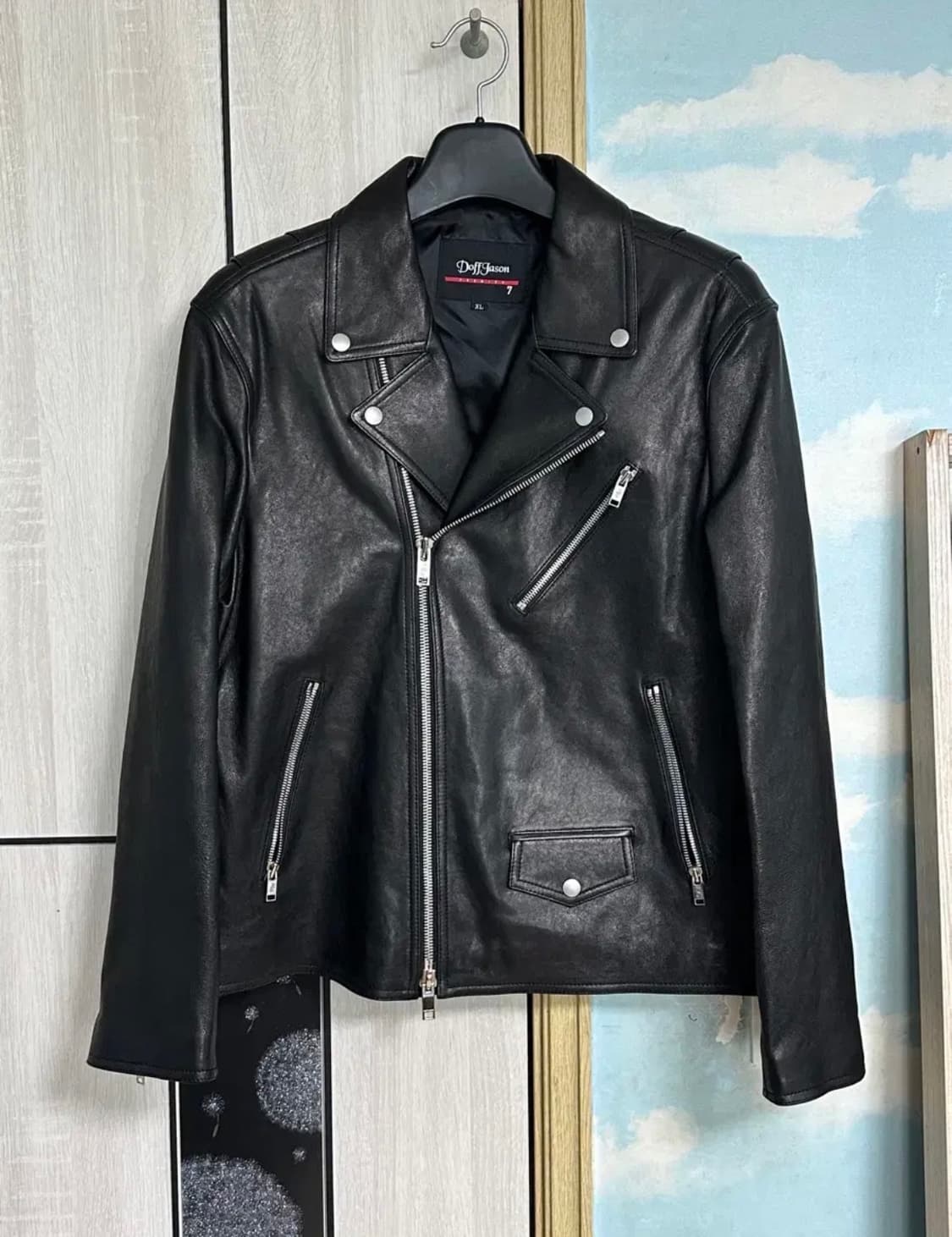 (XL) 도프제이슨 프리미엄 램스킨 베지터블 100 라이더 자켓 상품이미지3