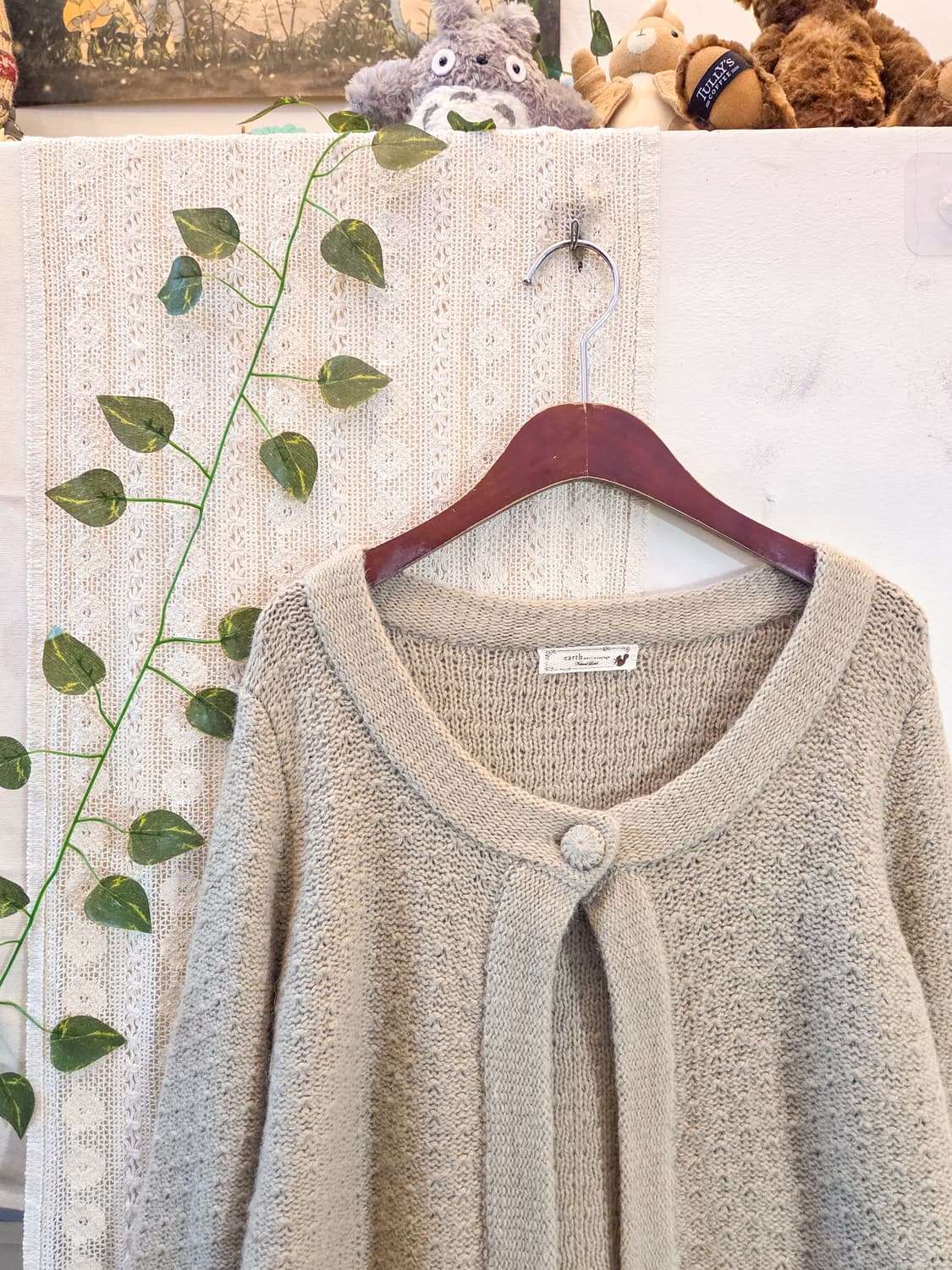 earth music 원버튼 울 가디건 상품이미지2