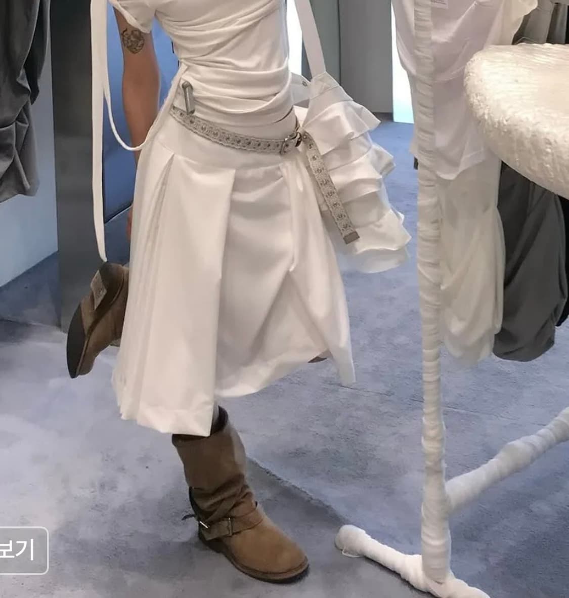 Asymmetrical Draped Midi Skirt 상품이미지6