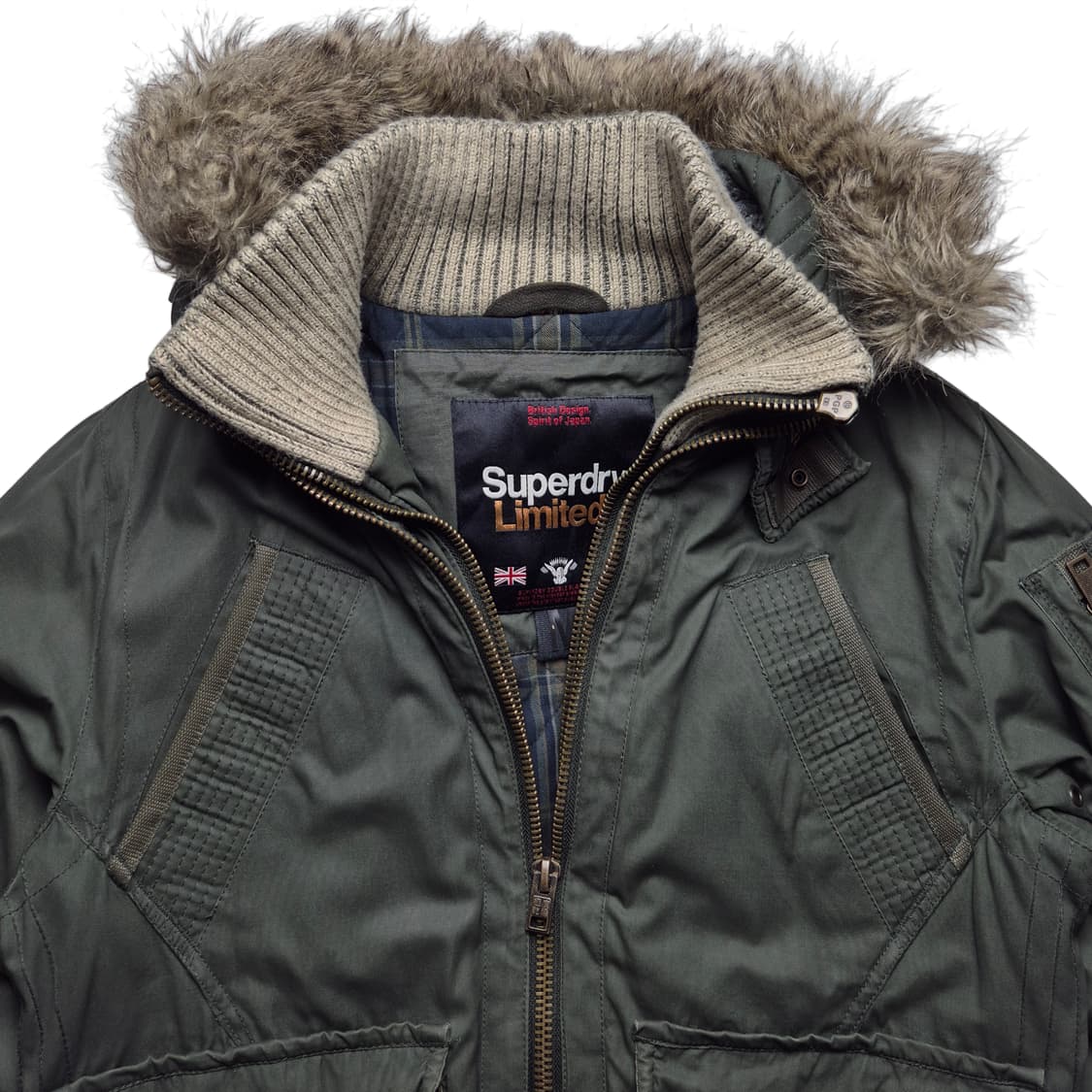 [M] 슈퍼드라이 리미티드 후드 봄버 패딩자켓 상품이미지2